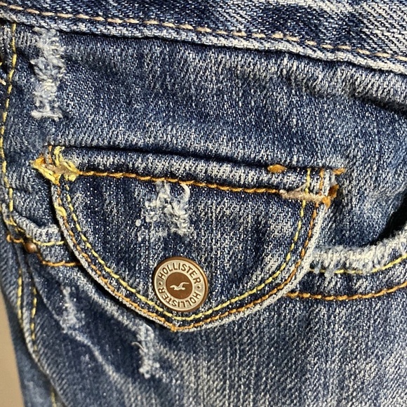 Hollister distressed micro mini Jean skirt​​​ - Picture 4 of 9